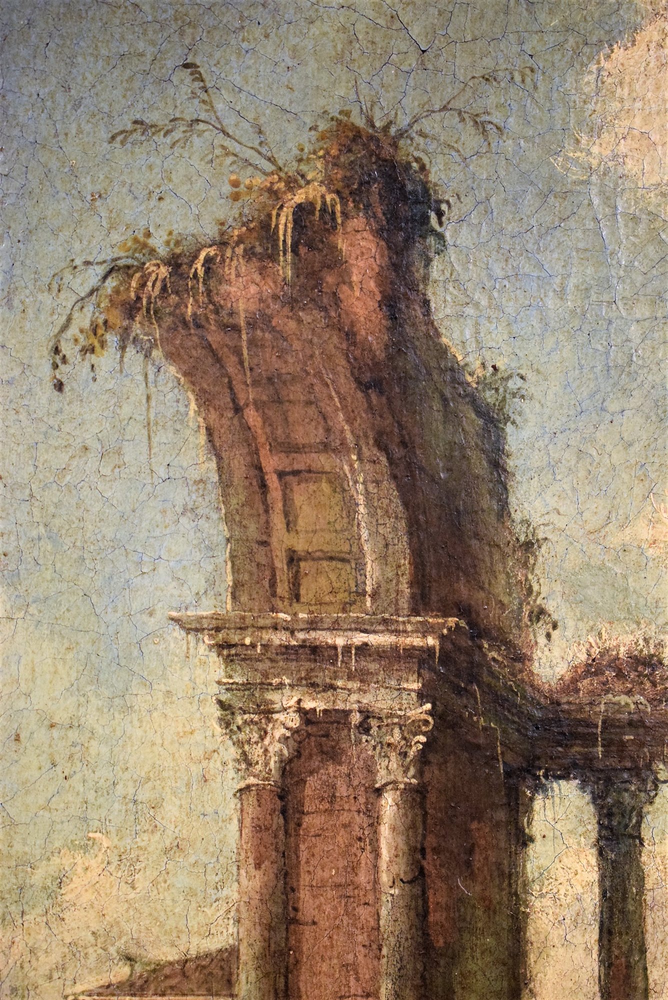 Capricci con rovine architettoniche vedute veneziane e figure
